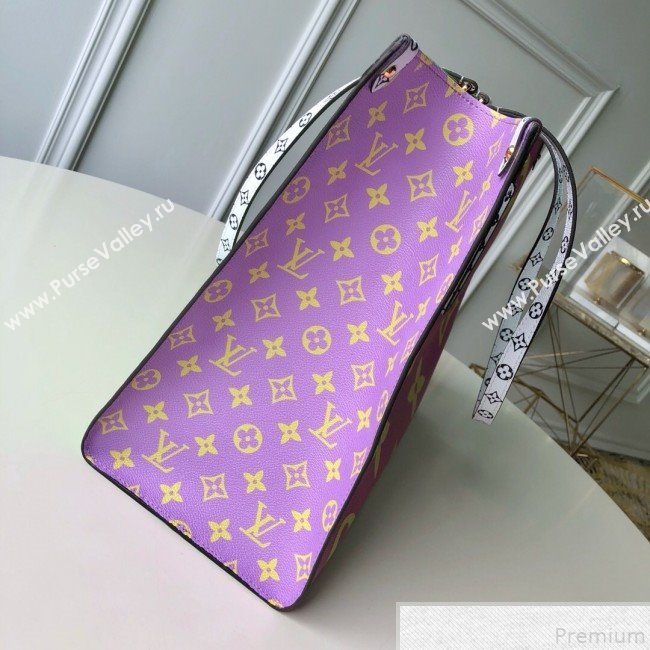 Louis Vuitton Giant Monogram Shopping Tote Bag M44570 Green/Lilac 2019 (KD-9043030)