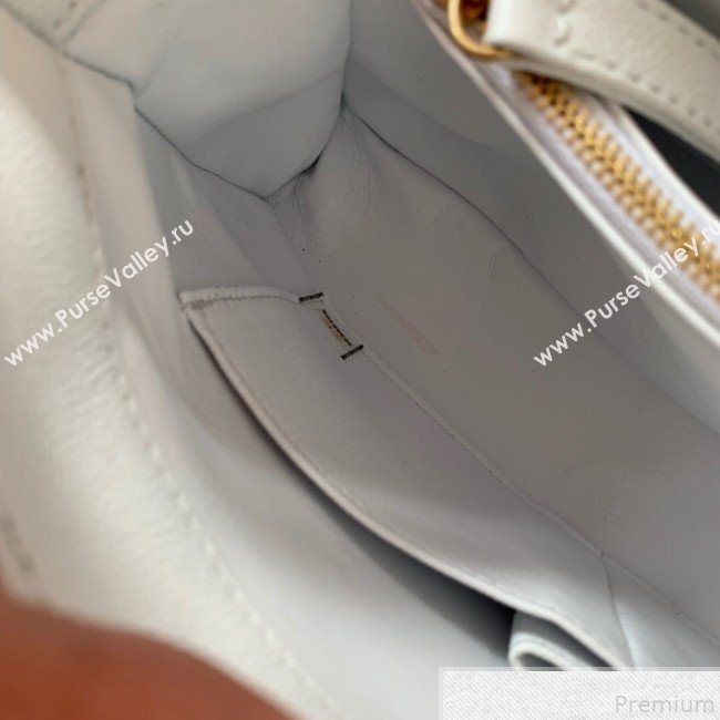 Chanel Grained Quilted Calfskin Coco Handle Flap Top Handle Bag White/Pink 2019 (SSZ-9050915)