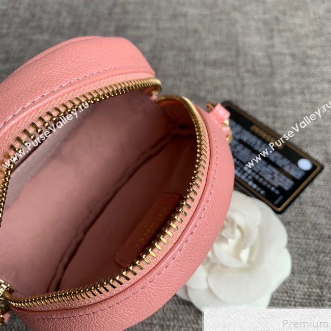 Chanel Iridescent Round Classic Clutch with Chain AP0366 Pink 2019 (SSZ-9050918)