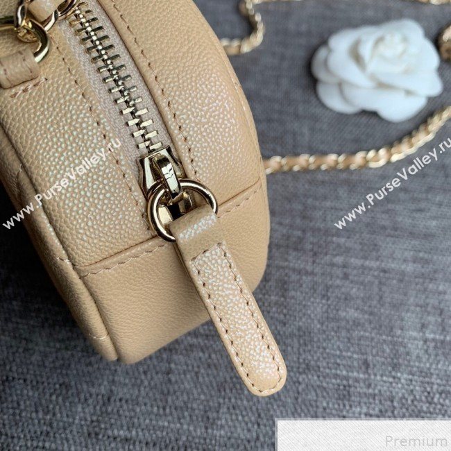 Chanel Iridescent Round Classic Clutch with Chain AP0366 Beige 2019 (SSZ-9050919)