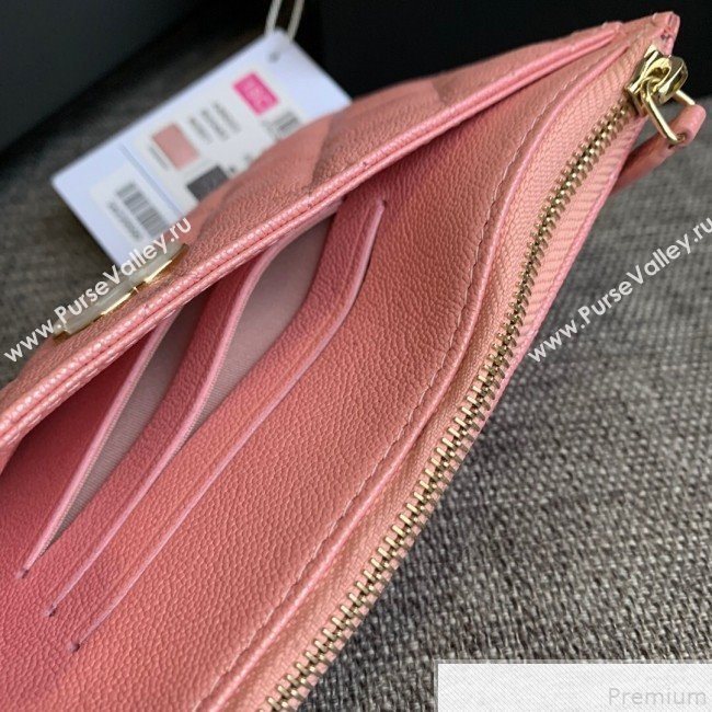Chanel Iridescent Grained Calfskin Pouch Pink 2019 (SSZ-9050923)