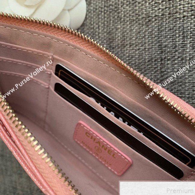 Chanel Iridescent Grained Calfskin Pouch Pink 2019 (SSZ-9050923)