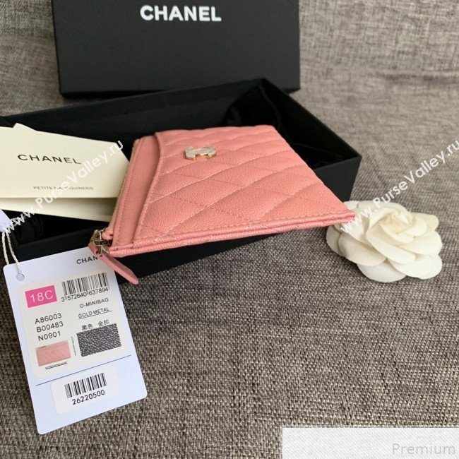 Chanel Iridescent Grained Calfskin Pouch Pink 2019 (SSZ-9050923)