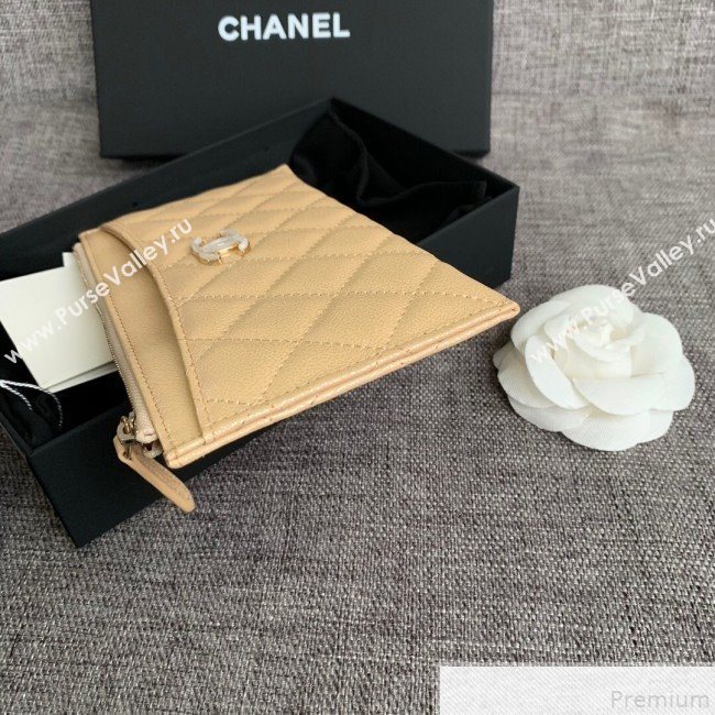Chanel Iridescent Grained Calfskin Pouch Beige 2019 (SSZ-9050924)