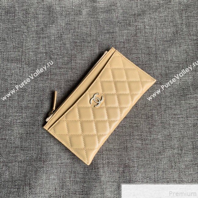 Chanel Iridescent Grained Calfskin Pouch Beige 2019 (SSZ-9050924)