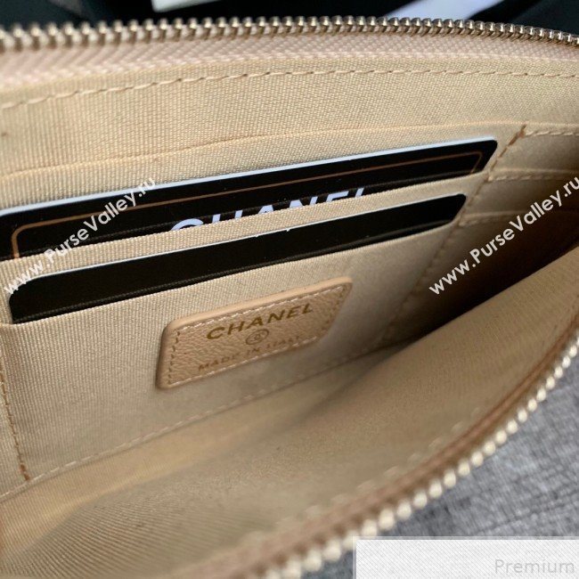 Chanel Iridescent Grained Calfskin Pouch Beige 2019 (SSZ-9050924)