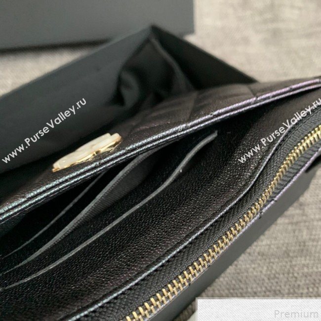Chanel Iridescent Grained Calfskin Pouch Black 2019 (SSZ-9050925)