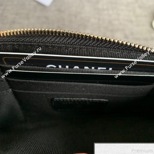 Chanel Iridescent Grained Calfskin Pouch Black 2019 (SSZ-9050925)