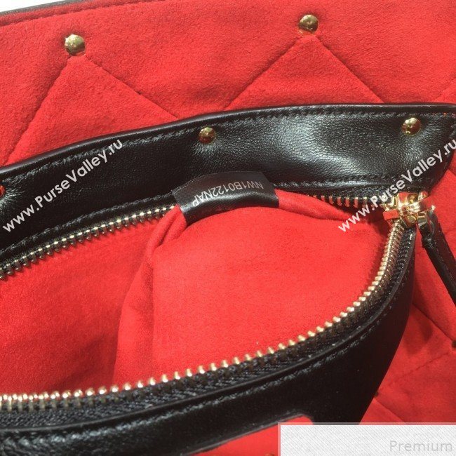 Valentino Large Quilted Boomstud Shopping Tote Black 2019 (XYD-9050925)