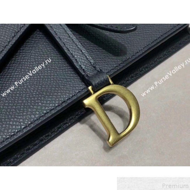 Dior Grained Leather Saddle Belt Bag Black 2019 (XYD-9050931)