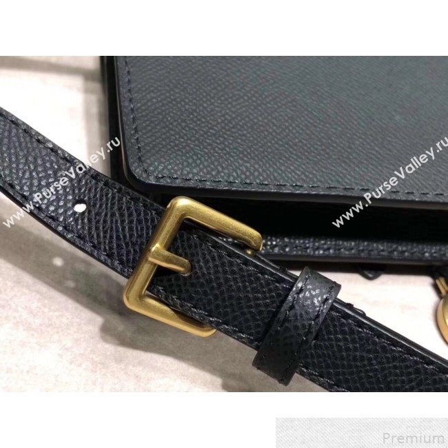 Dior Grained Leather Saddle Belt Bag Black 2019 (XYD-9050931)