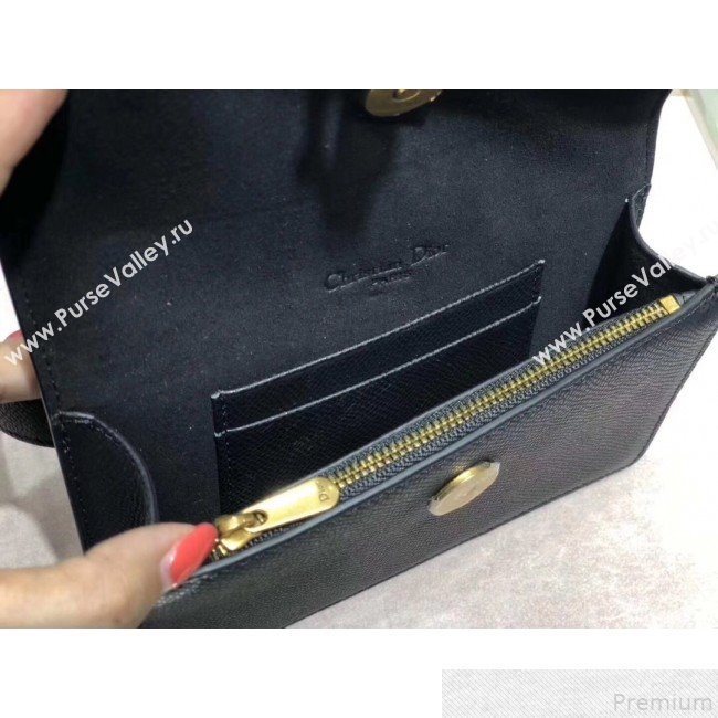 Dior Grained Leather Saddle Belt Bag Black 2019 (XYD-9050931)
