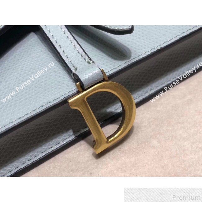 Dior Grained Leather Saddle Belt Bag Light Blue 2019 (XYD-9050932)