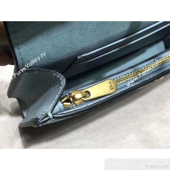Dior Grained Leather Saddle Belt Bag Light Blue 2019 (XYD-9050932)
