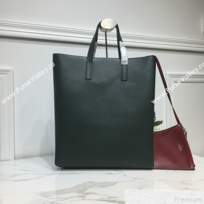 Valentino Mens VRing Tote Bag in Smooth Calfskin Dark Green 2019 (XYD-9050934)