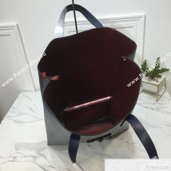 Valentino Mens VRing Tote Bag in Smooth Calfskin Dark Blue 2019 (XYD-9050933)