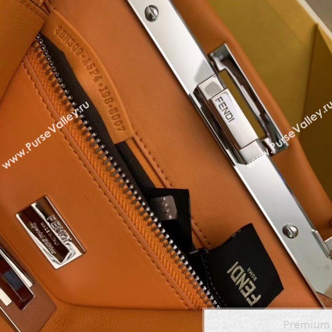 Fendi Transparent Peekaboo Regular Top Handle Bag Orange 2019 (AFEI-9051004)