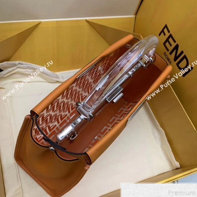 Fendi Transparent Peekaboo Regular Top Handle Bag Orange 2019 (AFEI-9051004)