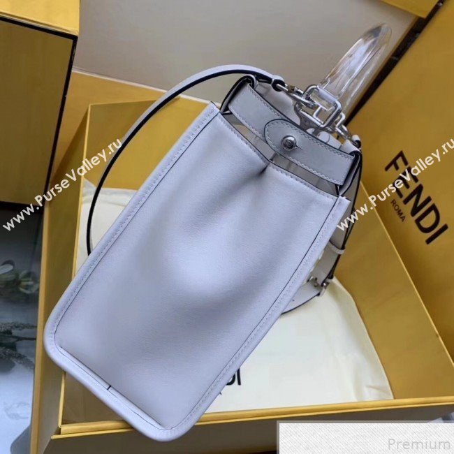 Fendi Transparent Peekaboo Regular Top Handle Bag White 2019 (AFEI-9051005)