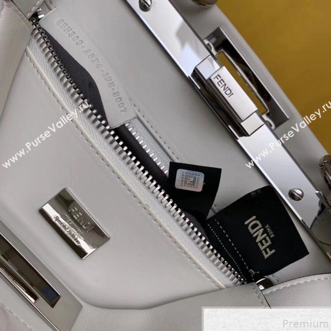 Fendi Transparent Peekaboo Regular Top Handle Bag White 2019 (AFEI-9051005)
