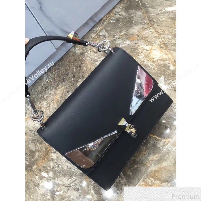 Fendi Bag Bugs Kan I Medium Top Handle Bag Black/Silver 2019 (AFEI-9051007)