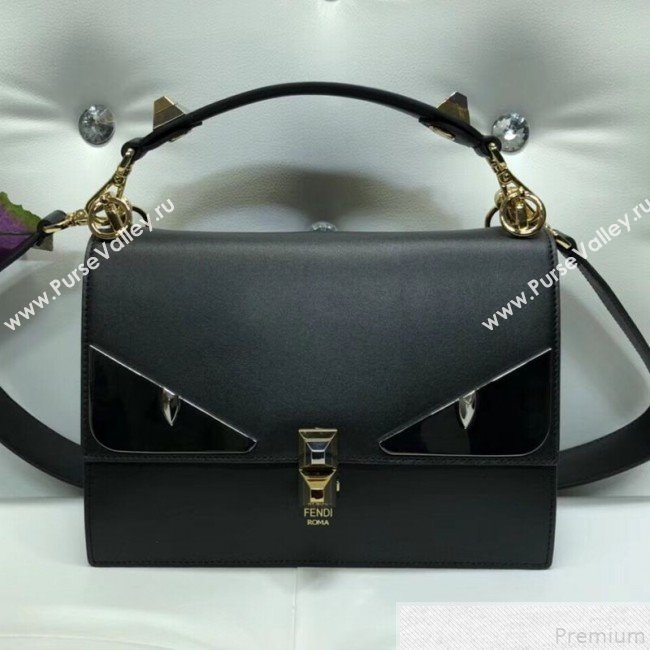 Fendi Bag Bugs Kan I Medium Top Handle Bag Black/Gold 2019 (AFEI-9051008)