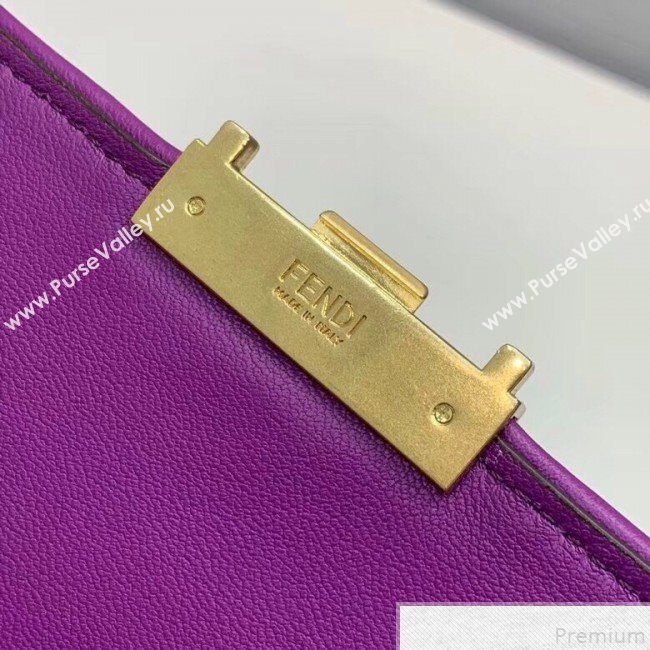 Fendi FF Lambskin Baguette Upside Down Belt Bag Purple 2019 (AFEI-9051012)