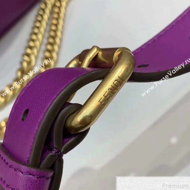 Fendi FF Lambskin Baguette Upside Down Belt Bag Purple 2019 (AFEI-9051012)