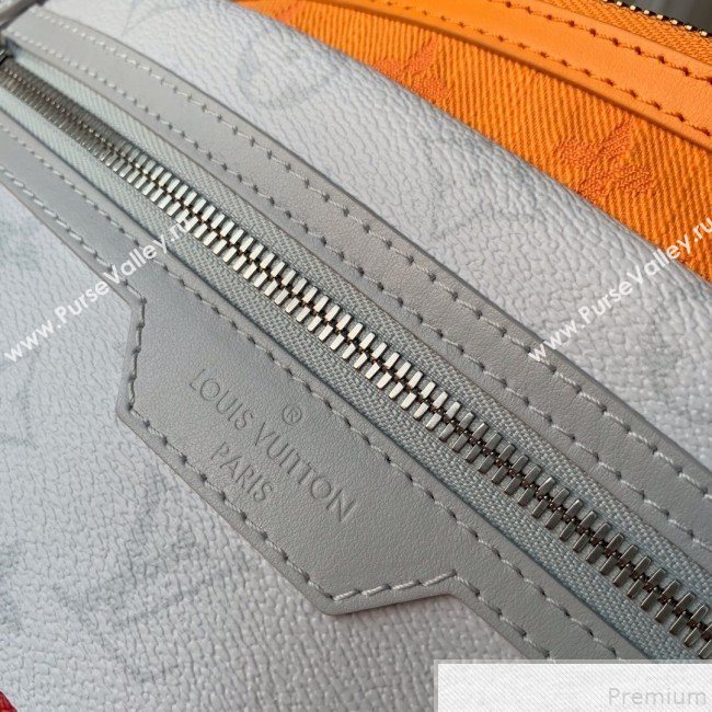 Louis Vuitton Mens Monogram Denim Double Flat Messenger Shoulder Bag M44640 White 2019 (KD-9050753)