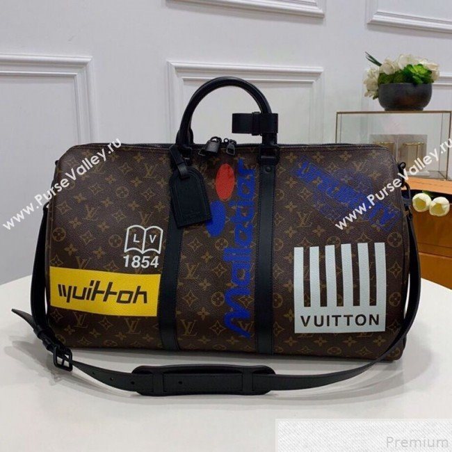 Louis Vuitton Mens Keepall Bandouliere 50 Travel Bag M44642 Monogram Canvas 2019 (KD-9050757)