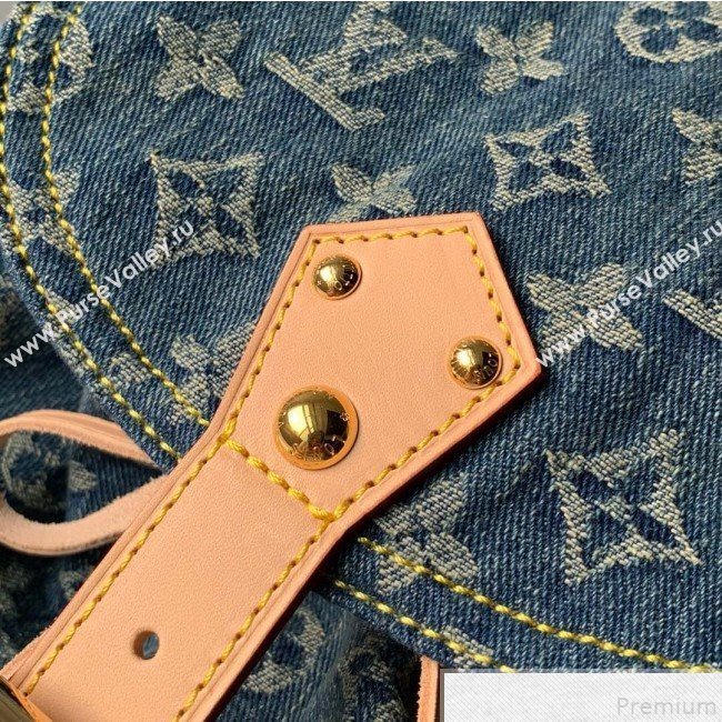 Louis Vuitton Denim Backpack Denim Blue M44460 (KD-9050833)