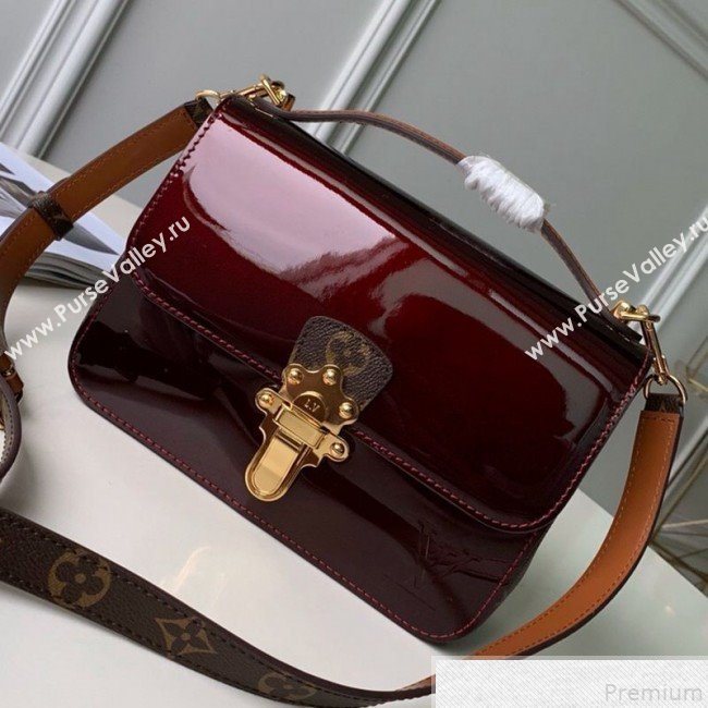 Louis Vuitton Cherrywood BB in Monogarm Canvas and Burgundy Patent Leather M51953 2019 (KD-9050842)