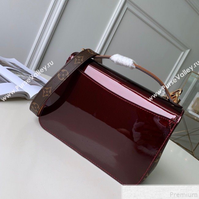 Louis Vuitton Cherrywood BB in Monogarm Canvas and Burgundy Patent Leather M51953 2019 (KD-9050842)