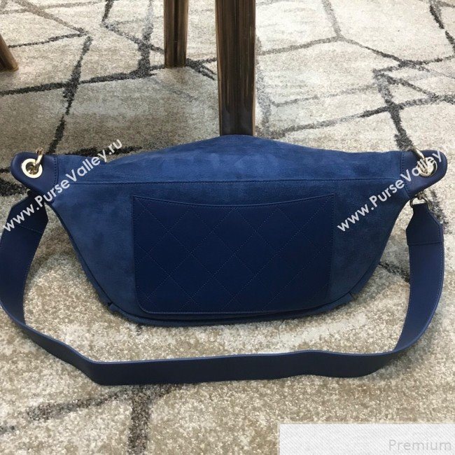 Chanel x Pharrell Suede Waist Bag/Belt Bag Blue 2019 (JDH-9050856)