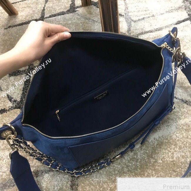 Chanel x Pharrell Suede Waist Bag/Belt Bag Blue 2019 (JDH-9050856)