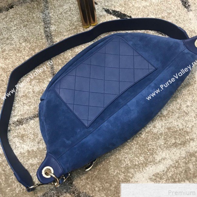 Chanel x Pharrell Suede Waist Bag/Belt Bag Blue 2019 (JDH-9050856)