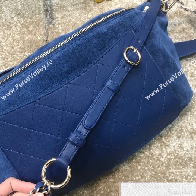 Chanel x Pharrell Suede Waist Bag/Belt Bag Blue 2019 (JDH-9050856)