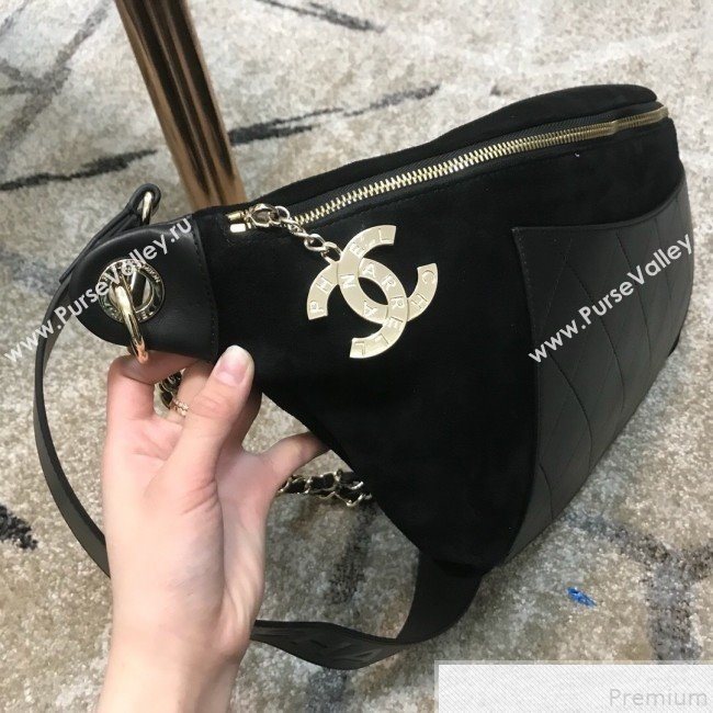Chanel x Pharrell  Suede Waist Bag/Belt Bag Black 2019 (JDH-9050857)