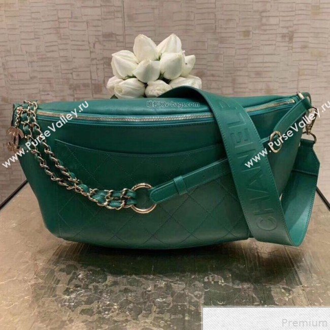 Chanel x Pharrell Calfskin Leather Waist Bag/Belt Bag Green 2019 (JDH-9050859)