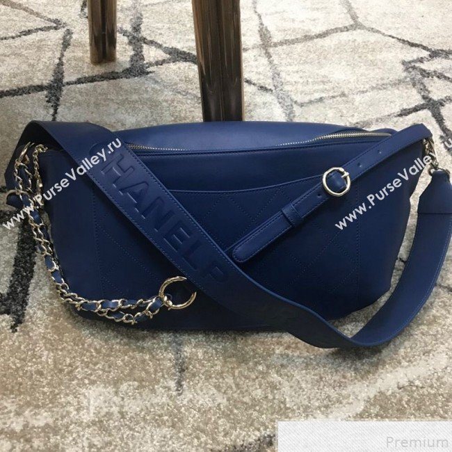 Chanel x Pharrell Calfskin Leather Waist Bag/Belt Bag Blue 2019 (JDH-9050860)