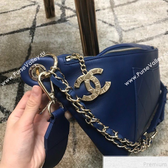 Chanel x Pharrell Calfskin Leather Waist Bag/Belt Bag Blue 2019 (JDH-9050860)