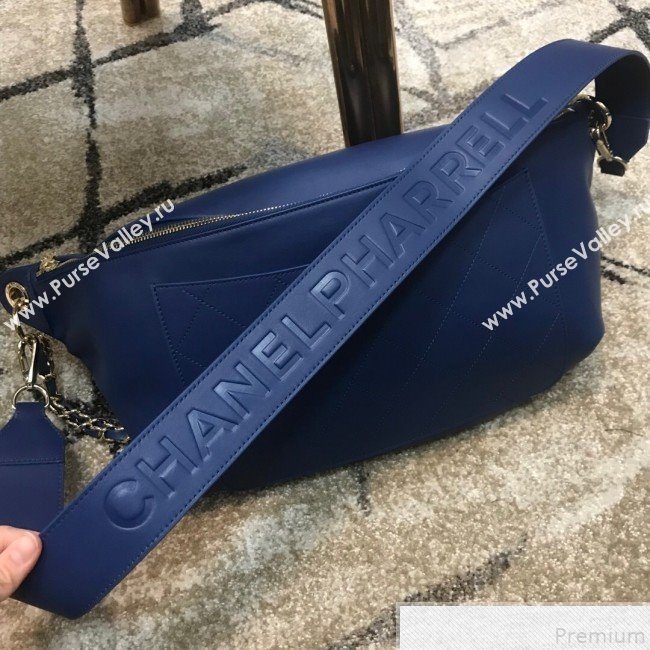 Chanel x Pharrell Calfskin Leather Waist Bag/Belt Bag Blue 2019 (JDH-9050860)