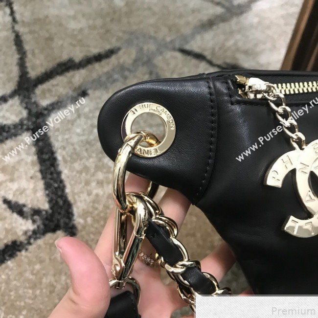 Chanel x Pharrell Calfskin Leather Waist Bag/Belt Bag Black 2019 (JDH-9050861)