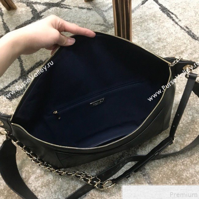 Chanel x Pharrell Calfskin Leather Waist Bag/Belt Bag Black 2019 (JDH-9050861)