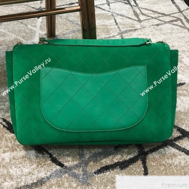 Chanel x Pharrell Oversize Suede Flap Bag Green 2019 (JDH-9050855)