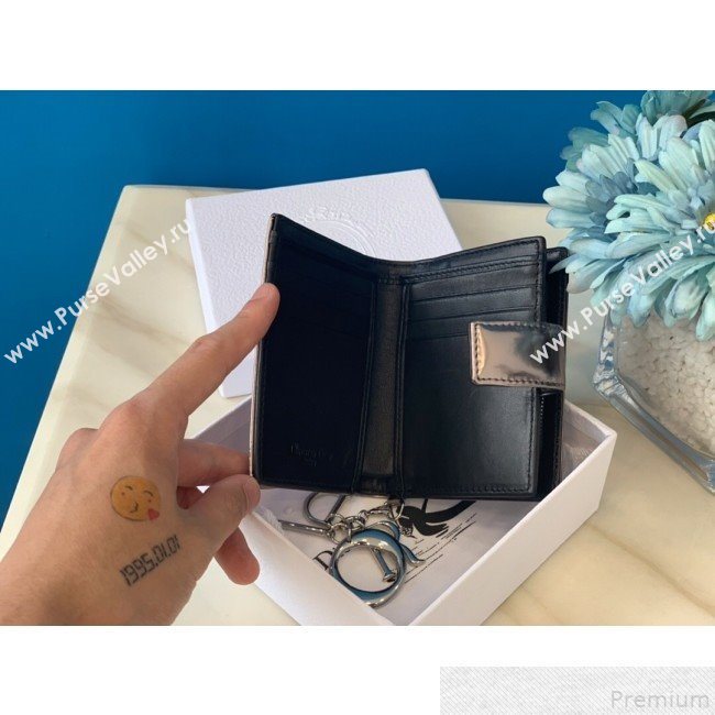 Dior Card Holder in Micro-Cannage Metallic Calfskin Bronze (BFS-9051028)