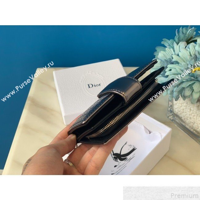 Dior Card Holder in Micro-Cannage Metallic Calfskin Bronze (BFS-9051028)