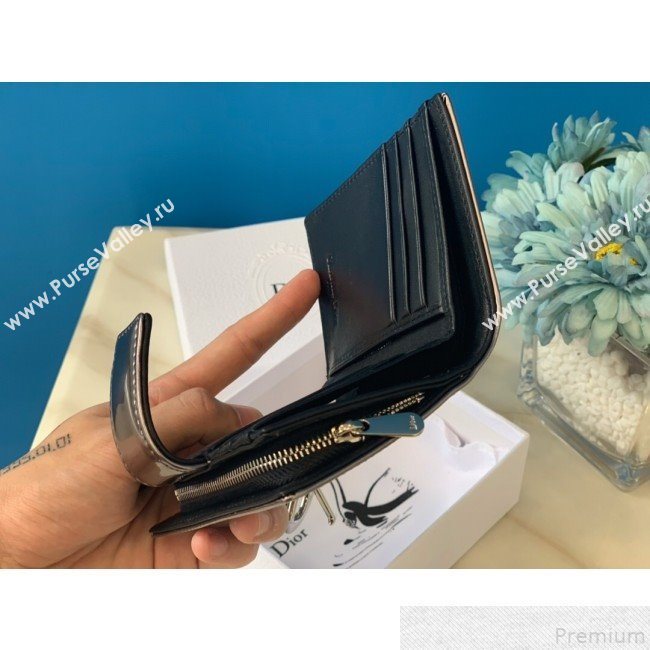 Dior Card Holder in Micro-Cannage Metallic Calfskin Bronze (BFS-9051028)