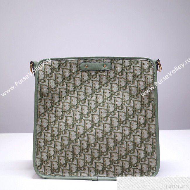 Dior CD Square Tote in Green Oblique Jacquard Canvas 2019 (BFS-9051029)