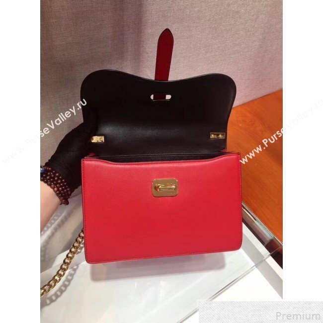 Prada Belle Leather Shoulder Bag 1BD188 Red/Black 2019 (PYZ-9051033)